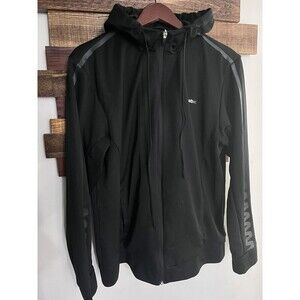 reebok zip up hoodie lightweight Large black Playdry